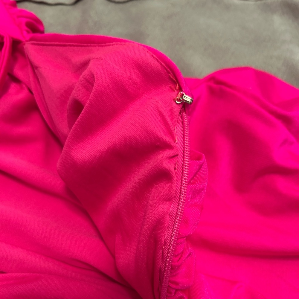 NOX Anabel DRESS Fusia hot pink, altered size 2 - Picture 6 of 15